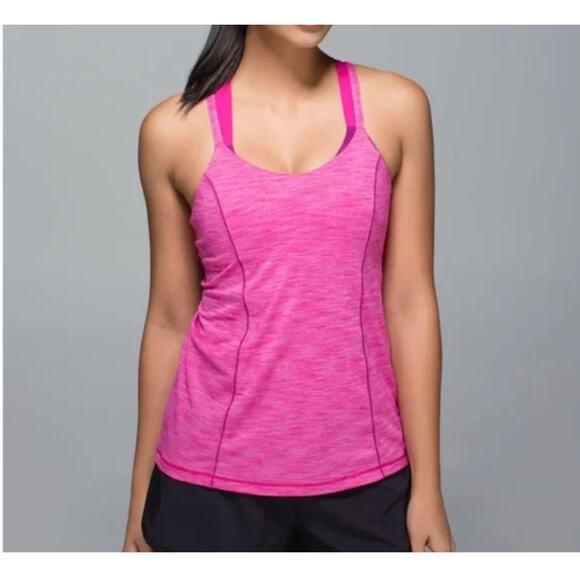 Lululemon Run For Gold Tank Top Sz 2 Magenta/Regal Plum Gym Running Performance - Picture 1 of 5
